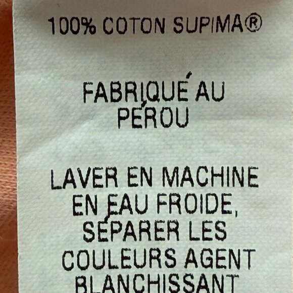 L.L. Bean Long Sleeve Supima Cotton Peach Open Cardigan Sweater Size MP - Picture 6 of 6